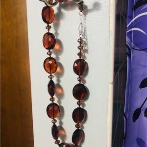 Gorgeous Burnt Umber Beaded Necklace (18”)